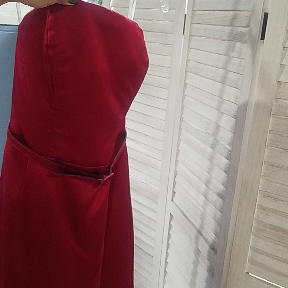 Red Strapless Dress